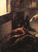 VERMEER VAN DELFT, Jan Girl Reading a Letter at an Open Window (detail) e oil painting